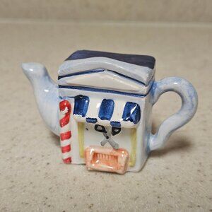 Vintage - 1997 Red Rose Mini Teapots Lot Roseville - Barber